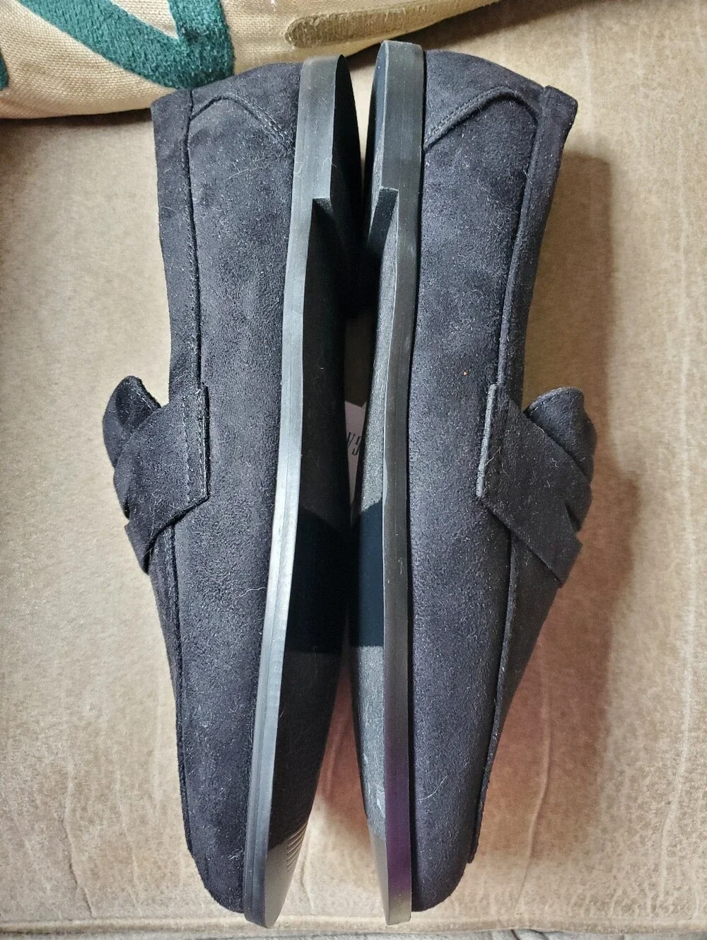 GAP Vegan Suede Loafers size Womens 8 In Color True Black